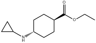 Cyclohexanecarboxylic acid, 4-(cyclopropylamino)-, ethyl ester, trans- Structure