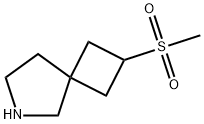 2-(methylsulfonyl)-6-Azaspiro[3.4]octane, 2168403-91-4, 结构式