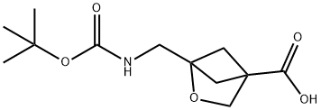 1-({[(tert-butoxy)carbonyl]amino}methyl)-2-oxabicyclo[2.1.1]hexane-4-carboxylic acid Structure