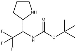 Carbamic acid,N-[2,2,2-trifluoro-1-(2-pyrrolidinyl)ethyl]-, 1,1-dimethylethyl e… Structure