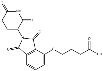 Butanoic acid, 4-[[2-(2,6-dioxo-3-piperidinyl)-2,3-dihydro-1,3-dioxo-1H-isoindol-4-yl]oxy]-, 2169266-64-0, 结构式