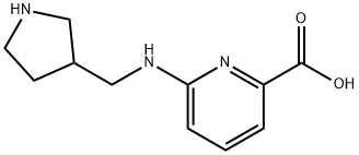 2-Pyridinecarboxylic acid, 6-[(3-pyrrolidinylmethyl)amino]- 结构式