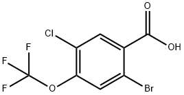 2-bromo-5-chloro-4-(trifluoromethoxy)benzoic acid 结构式