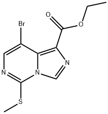 8-溴-5-(甲硫基)咪唑并[1,5-C]嘧啶-1-甲酸乙酯,2170605-19-1,结构式