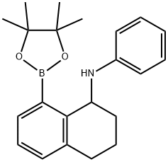1-Naphthalenamine, 1,2,3,4-tetrahydro-N-phenyl-8-(4,4,5,5-tetramethyl-1,3,2-dioxaborolan-2-yl)- Structure