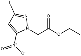 ethyl (3-iodo-5-nitro-1H-pyrazol-1-yl)acetate 结构式