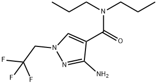3-amino-N,N-dipropyl-1-(2,2,2-trifluoroethyl)-1H-pyrazole-4-carboxamide 结构式