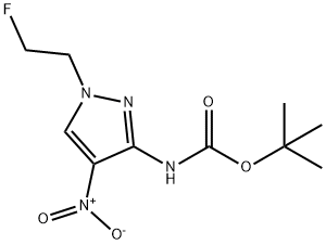 tert-butyl [1-(2-fluoroethyl)-4-nitro-1H-pyrazol-3-yl]carbamate 结构式