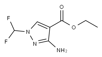 ethyl 3-amino-1-(difluoromethyl)-1H-pyrazole-4-carboxylate 结构式