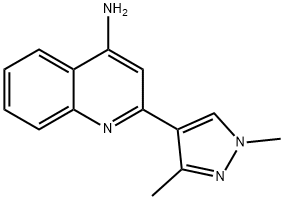 2-(1,3-dimethyl-1H-pyrazol-4-yl)quinolin-4-amine Structure