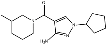 1-cyclopentyl-4-[(3-methylpiperidin-1-yl)carbonyl]-1H-pyrazol-3-amine|