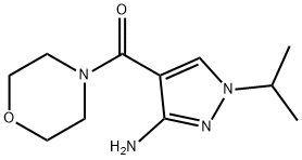 1-isopropyl-4-(morpholin-4-ylcarbonyl)-1H-pyrazol-3-amine Struktur