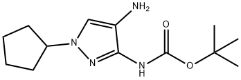 tert-butyl (4-amino-1-cyclopentyl-1H-pyrazol-3-yl)carbamate Structure
