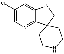 Spiro[piperidine-4,3′-[3H]pyrrolo[3,2-b]pyridine], 6′-chloro-1′,2′-dihydro- 结构式
