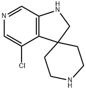 Spiro[piperidine-4,3′-[3H]pyrrolo[2,3-c]pyridine], 4′-chloro-1′,2′-dihydro- 结构式