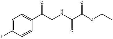 Acetic acid, 2-[[2-(4-fluorophenyl)-2-oxoethyl]amino]-2-oxo-, ethyl ester 结构式