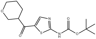 tert-butyl N-[5-(oxane-3-carbonyl)-1,3-thiazol-2-yl]carbamate 结构式