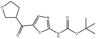 tert-butyl N-[5-(oxolane-3-carbonyl)-1,3-thiazol-2-yl]carbamate 结构式