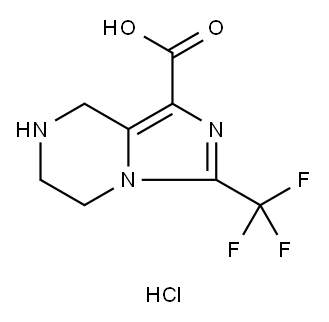 3-(trifluoromethyl)-5H,6H,7H,8H-imidazo[1,5-a]pyrazine-1-carboxylic acid hydrochloride Structure