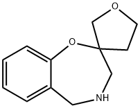4,5-dihydro-3H-spiro[1,4-benzoxazepine-2,3'-oxolane] 结构式