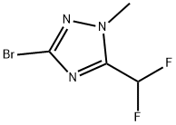 3-溴-5-(二氟甲基)-1-甲基-1H-1,2,4-三唑, 2172595-12-7, 结构式