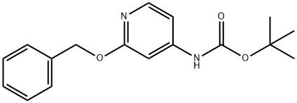 (2-(苄氧基)吡啶-4-基)氨基甲酸叔丁酯 结构式