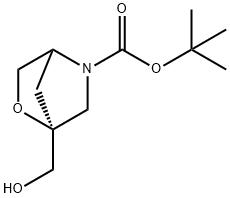 (1S)-1-(羟甲基)-2-氧杂-5-氮杂双环[2.2.1]庚烷-5-羧酸叔丁酯,2177255-05-7,结构式