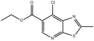 7-氯-2-甲基-噻唑并[5,4-B]吡啶-6-羧酸乙酯, 2178986-14-4, 结构式