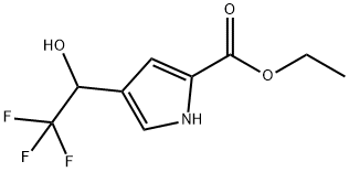 4-(2,2,2-三氟-1-羟乙基)-1H-吡咯-2-羧酸乙酯, 2180956-69-6, 结构式