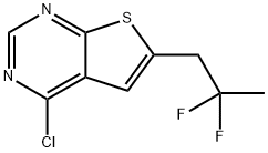 4-Chloro-6-(2,2-difluoropropyl)thieno[2,3-d]pyrimidine 化学構造式