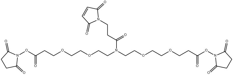 N-Mal-N-bis(PEG2-NHS ester), 2182601-73-4, 结构式
