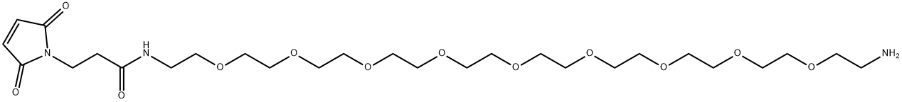 Mal-amido-PEG9-amine TFA salt,2182602-22-6,结构式