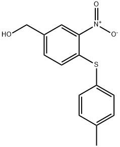 Benzenemethanol, 4-[(4-methylphenyl)thio]-3-nitro- Structure