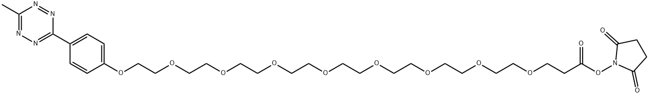 Methyltetrazine-PEG8-NHS ester Struktur