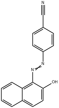 Benzonitrile, 4-[2-(2-hydroxy-1-naphthalenyl)diazenyl]- Struktur