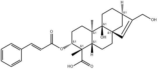 3α-Cinnamoyloxy-9β,17-
dihydroxy-ent-kaur-15-en-19-oic acid Structure