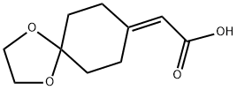 Acetic acid, 2-(1,4-dioxaspiro[4.5]dec-8-ylidene)- Structure