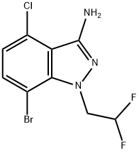 7-溴-4-氯-1-(2,2-二氟乙基)-1H-吲唑-3-胺 结构式