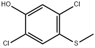 2,5-DICHLORO-4-(METHYLTHIO)-PHENOL, 21923-22-8, 结构式