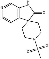1-(Methylsulfonyl)spiro[piperidine-4,3′-[3H]pyrrolo[2,3-c]pyridin]-2′(1′H)-one Structure