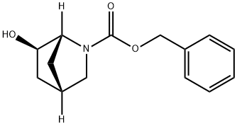 2-Azabicyclo[2.2.1]heptane-2-carboxylic acid, 6-hydroxy-, phenylmethyl ester, (1R,4S,6R)- Structure