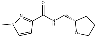 1H-Pyrazole-3-carboxamide, 1-methyl-N-[[(2S)-tetrahydro-2-furanyl]methyl]- Struktur