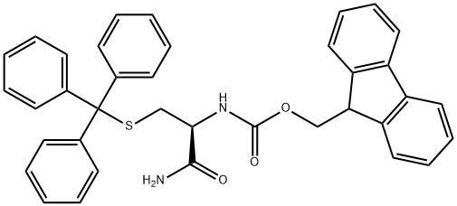(9H-fluoren-9-yl)methyl N-[(1S)-1-carbamoyl-2-[(triphenylmethyl)sulfanyl]ethyl]carbamate Structure