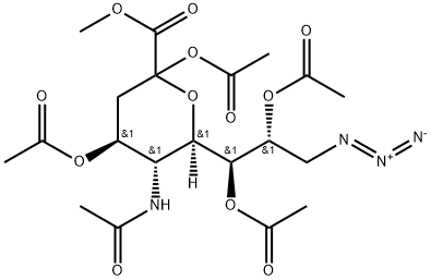 N-Acetyl-9-azido-9-deoxyneuraminic acid methyl ester 2,4,7,8-tetraacetate Struktur