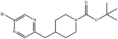 tert-Butyl 4-((5-bromopyrazin-2-yl)methyl)piperidine-1-carboxylate Struktur