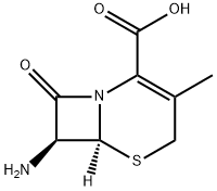 5-Thia-1-azabicyclo[4.2.0]oct-2-ene-2-carboxylic acid, 7-amino-3-methyl-8-oxo-, (6S,7S)- Structure