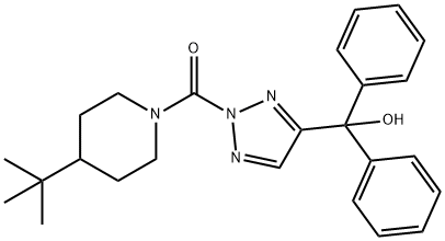 Methanone, [4-(1,1-dimethylethyl)-1-piperidinyl][4-(hydroxydiphenylmethyl)-2H-1,2,3-triazol-2-yl]- Structure