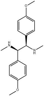 1,2-Ethanediamine, 1,2-bis(4-methoxyphenyl)-N1,N2-dimethyl-, (1R,2R)- 化学構造式