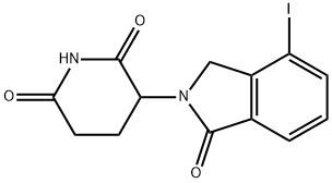 2,6-Piperidinedione, 3-(1,3-dihydro-4-iodo-1-oxo-2H-isoindol-2-yl)- 化学構造式