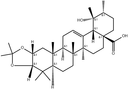 2,3-O-Isopropylidenyl euscaphic acid 化学構造式